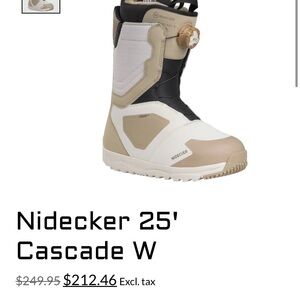 Women's Cascade Snowboard Boots - Black, White, Tan